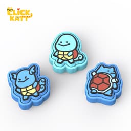 Monster 007-009 - Clicker Fidget Toy Keychain 3d model