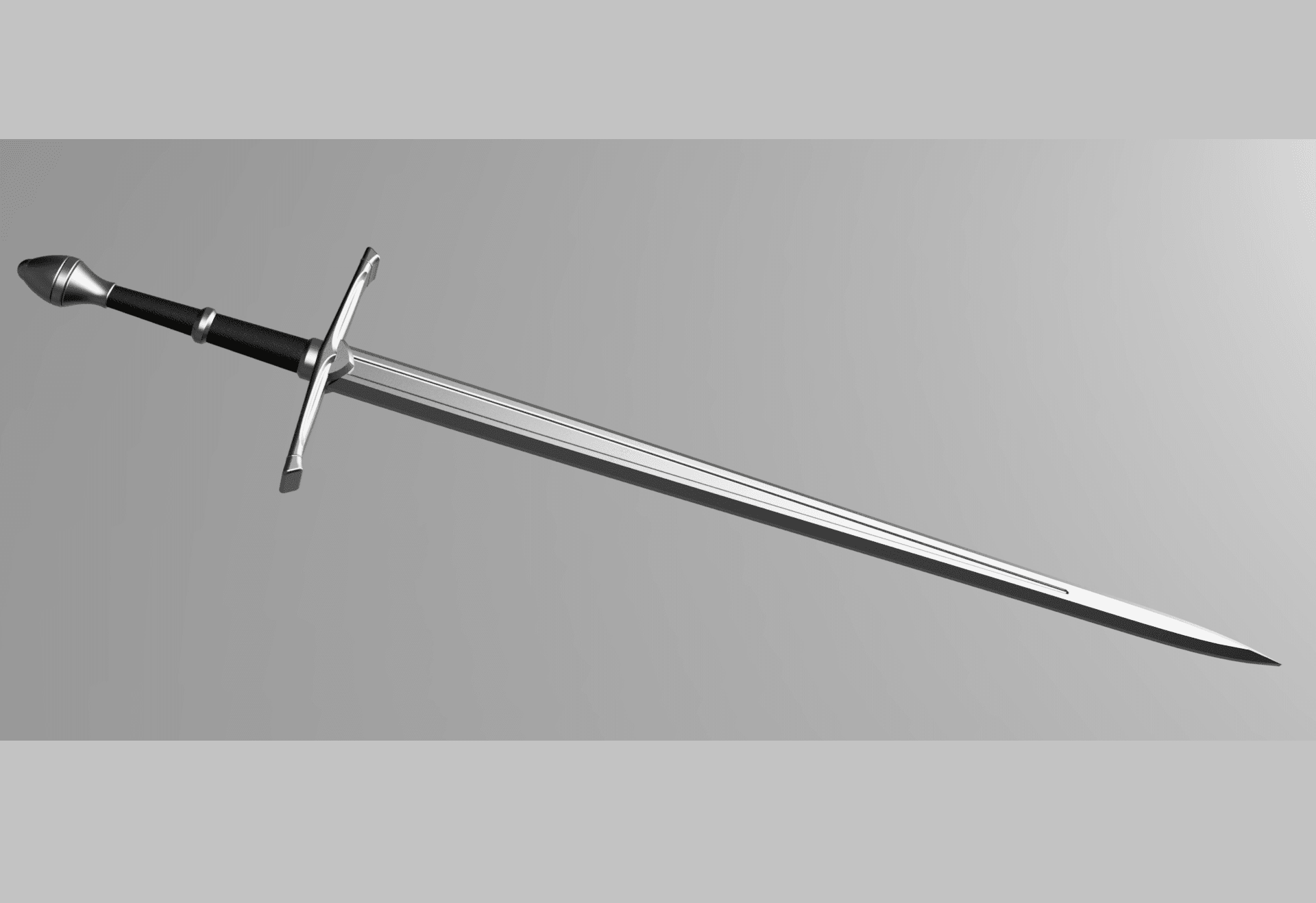 Lord of the Rings Strider Aragorn Inspired Sword Replica for Cosplay 3d model