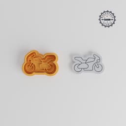 Sports Motorbike Cookie Cutter & Stamp Set, Racing Bike Fondant Decor Tools, 6 Pieces, S/M/L, Perfect for Baking & Cake Decorations PRODUCT_3272 3d model