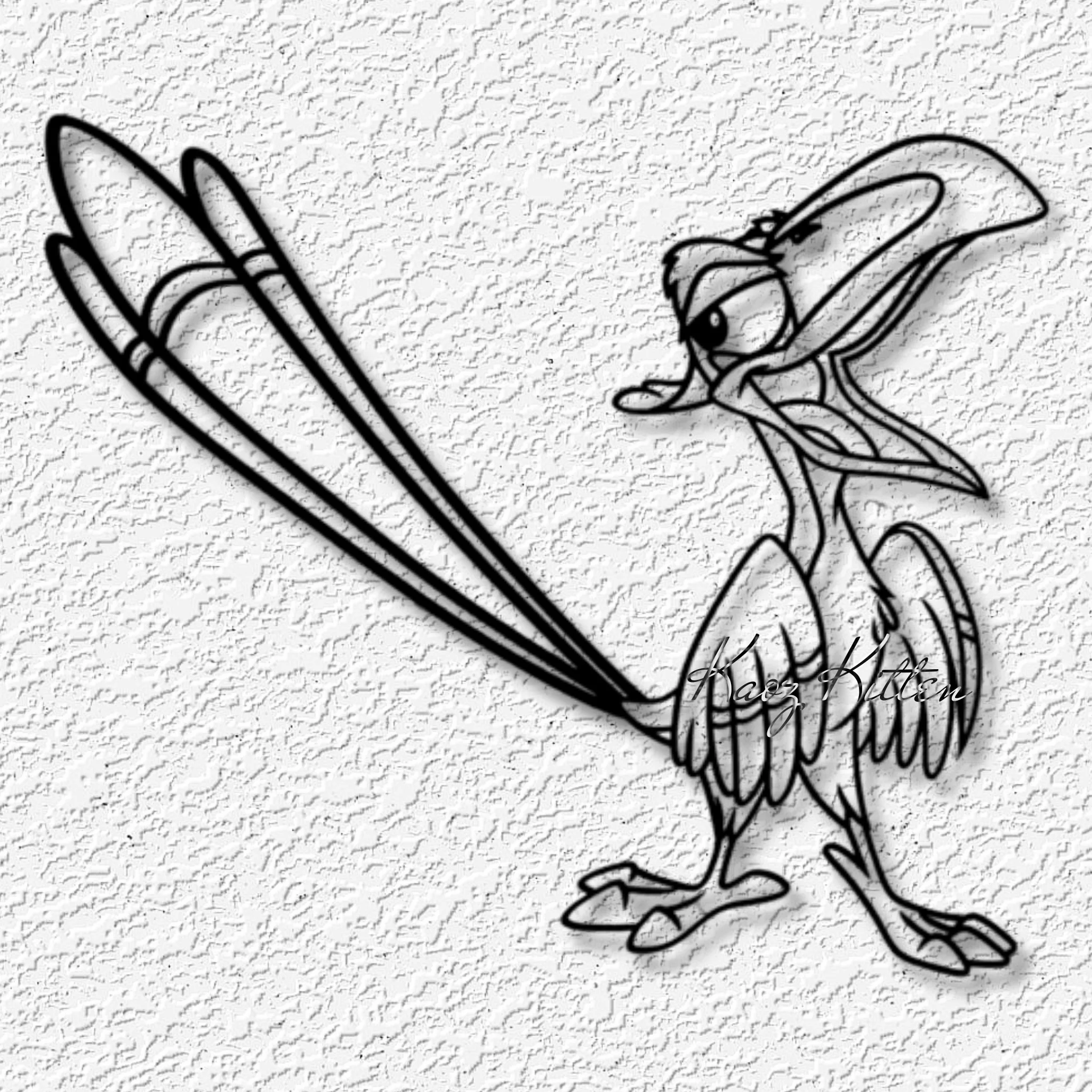 ZAZU HORNBILL wall art The Lion King Disney home decor 3d model