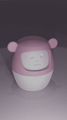 Bear Style Twist Container 3d model