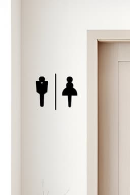 WC, Toilet Sign, Restroom 3d model
