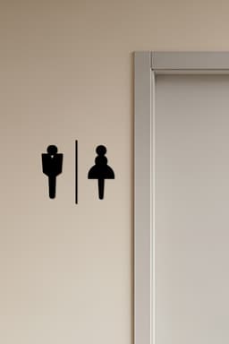 WC, Toilet Sign, Restroom 3d model