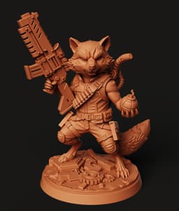 Space Raccoon Hero STL | SciFi 3D Print | Action Figure 3d model