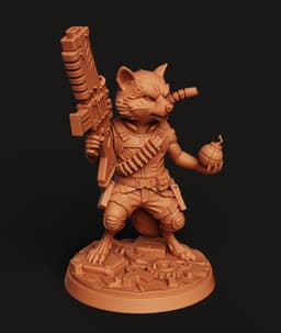 Space Raccoon Hero STL | SciFi 3D Print | Action Figure 3d model