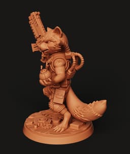 Space Raccoon Hero STL | SciFi 3D Print | Action Figure 3d model