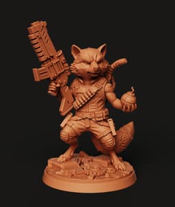 Space Raccoon Hero STL | SciFi 3D Print | Action Figure 3d model