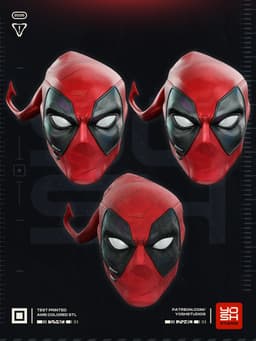 Deadpool Rivals Helmet 3D Printer STL File 3d model