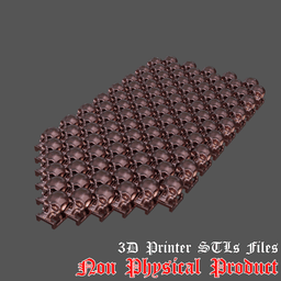 Fantasy Skull Scales Flexible Articulated Wearable Chainmail Fabric 3d model