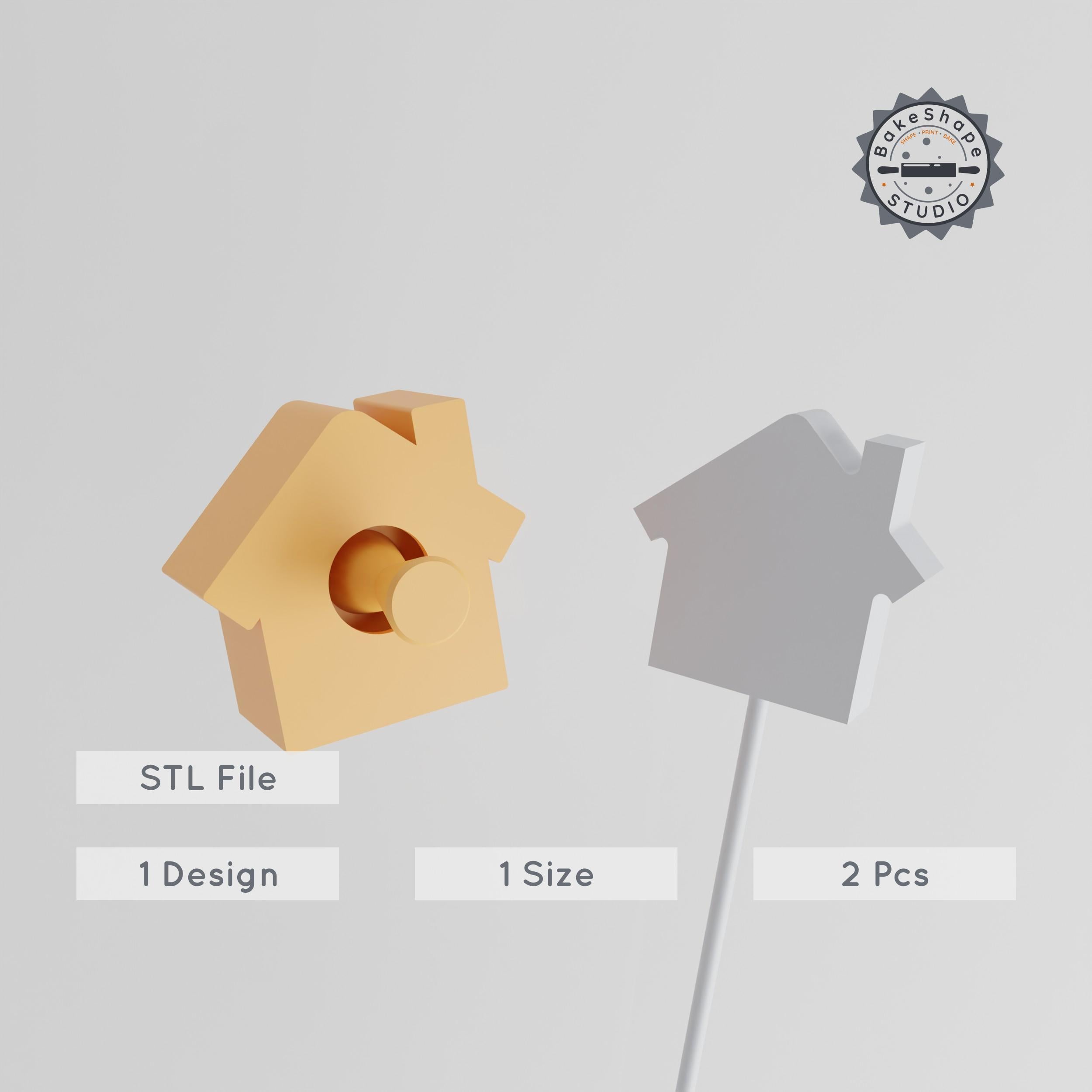 House Design Cake Pop Mold Set, 2-Piece Building & Home Baking Tool PRODUCT_1256 3d model
