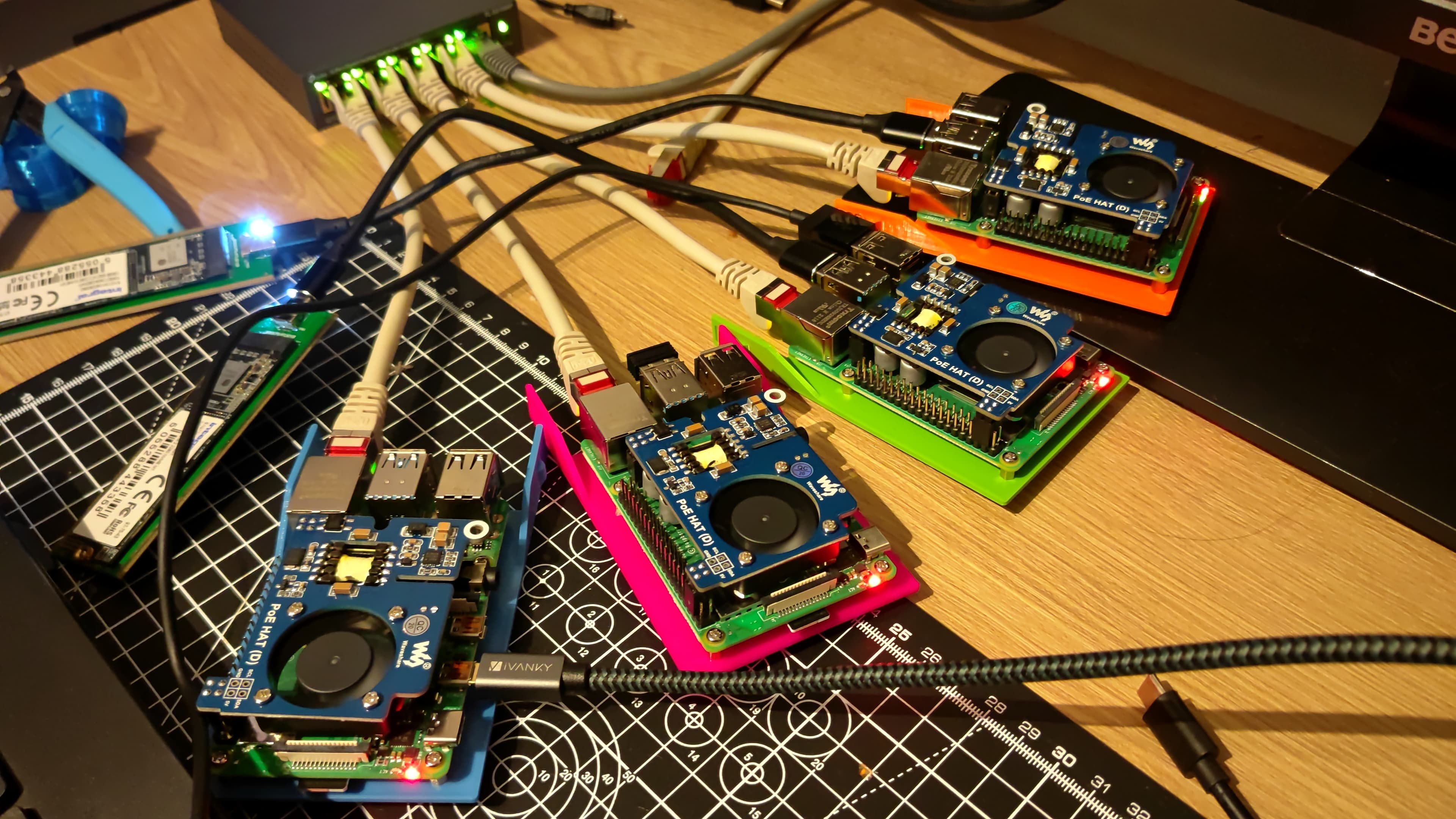 Simple Raspberry Pi Cluster Rack 3d model
