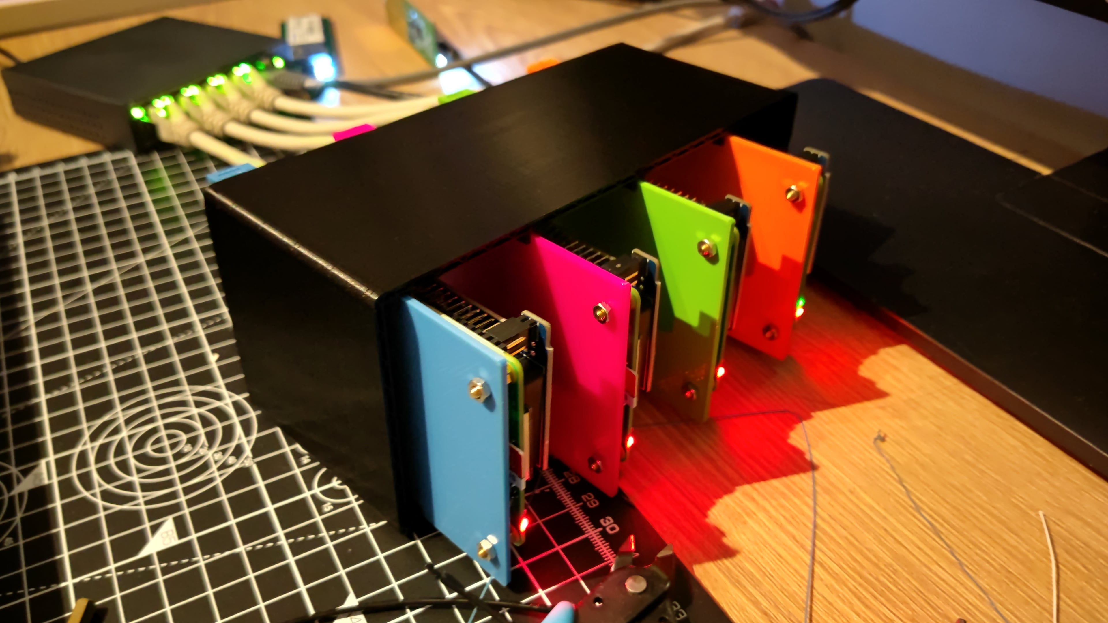 Simple Raspberry Pi Cluster Rack 3d model