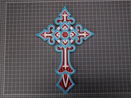 Set of 6, Layered Christian Cross 3d model