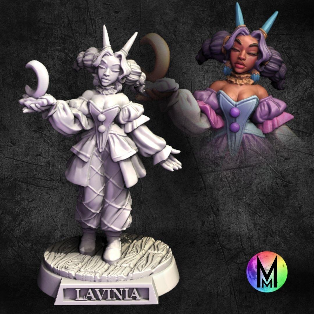 Tiefling Wizard / Sorceress - Lavinia the Tiefling Wizard ( Wizard with fun sleep spell effect ) 3d model