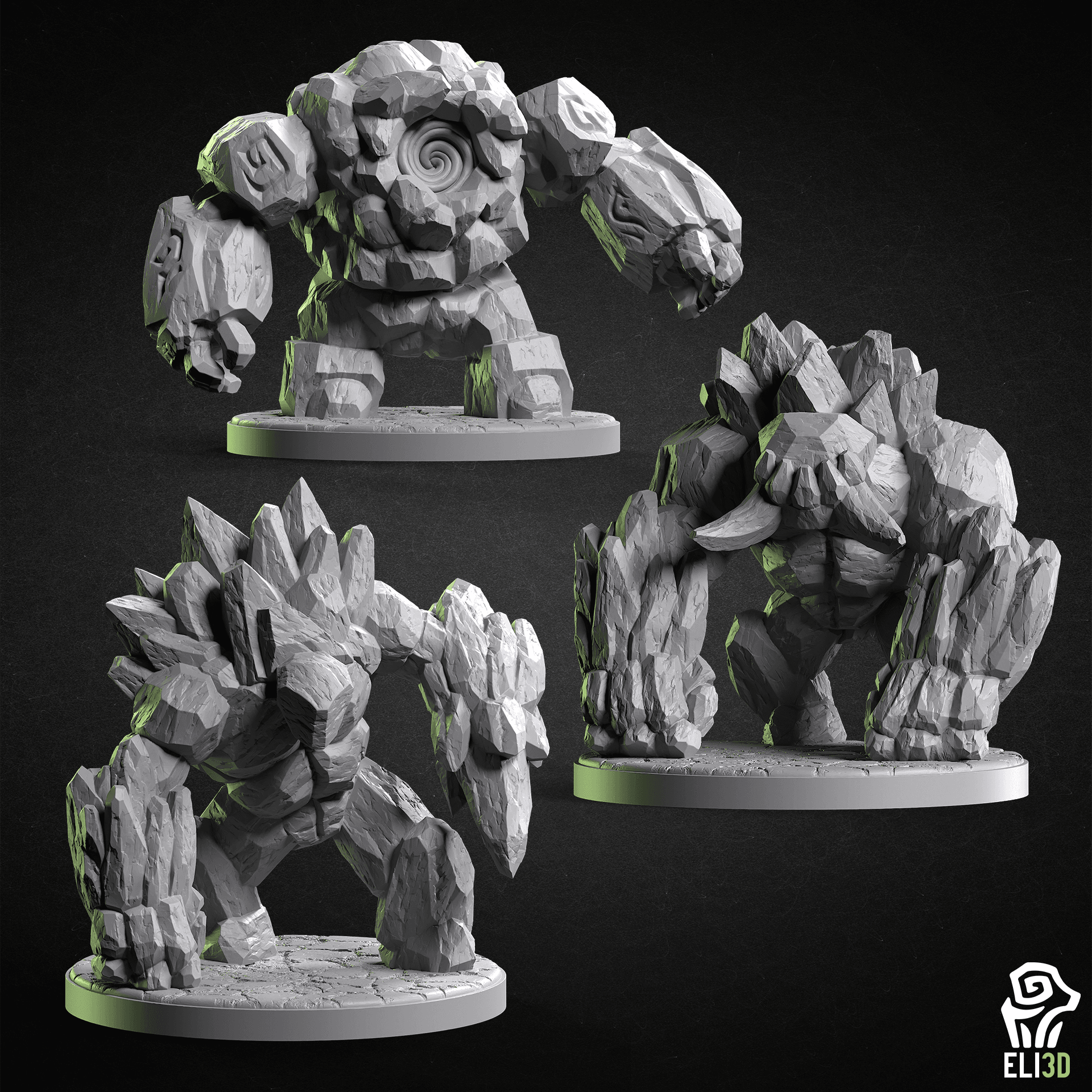 Stone Golems 3d model