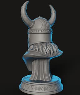 Viking Warrior Bust STL | Norse 3D Print | HighDetail 3d model