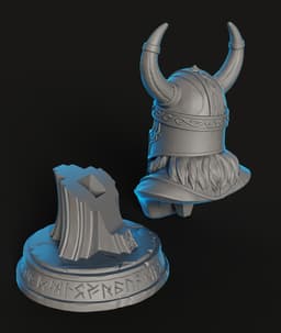 Viking Warrior Bust STL | Norse 3D Print | HighDetail 3d model