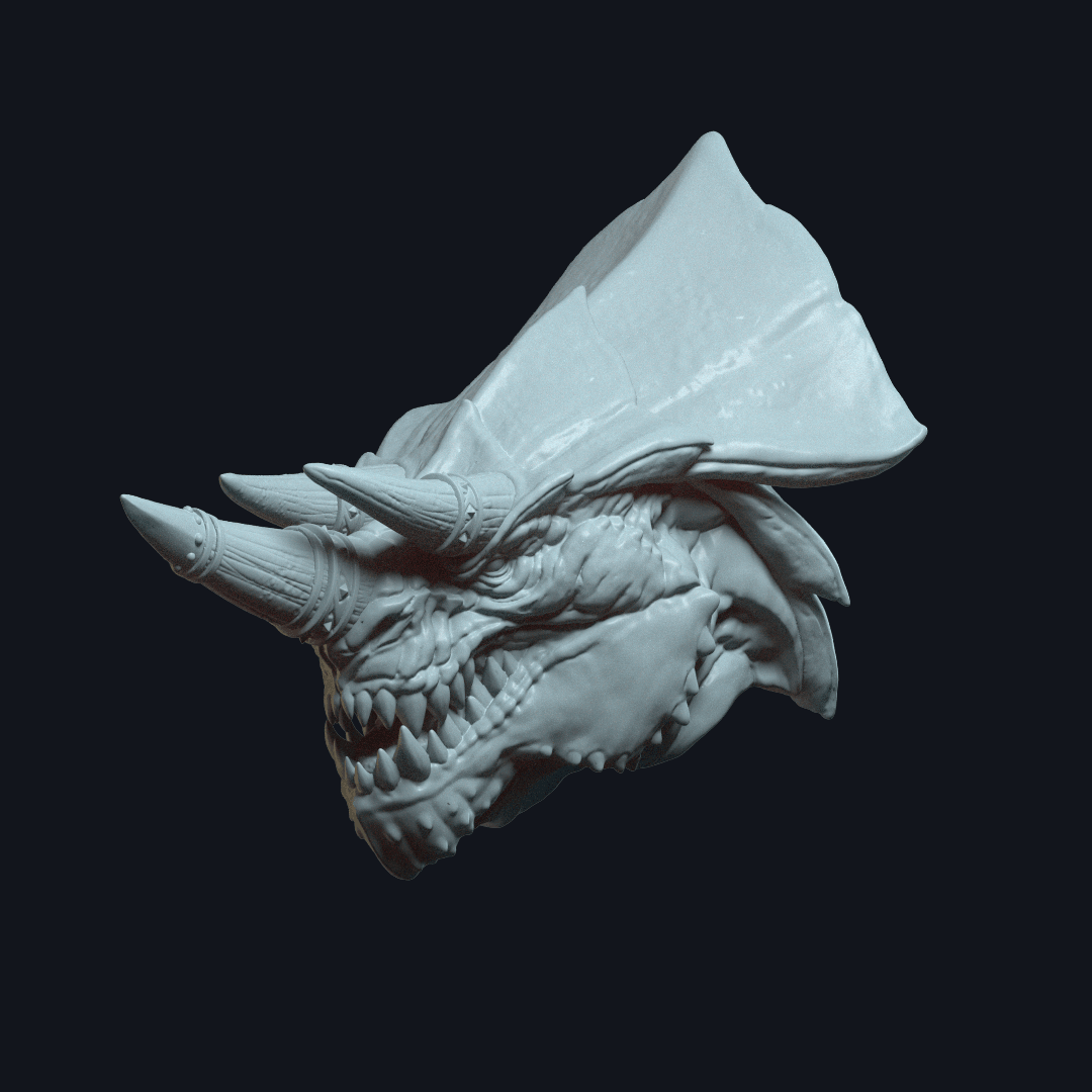 Garnon v1 Action Figure Head 3d model