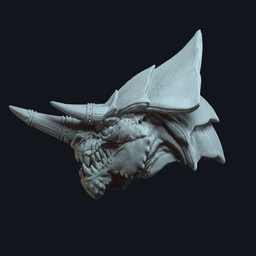 Garnon v1 Action Figure Head 3d model