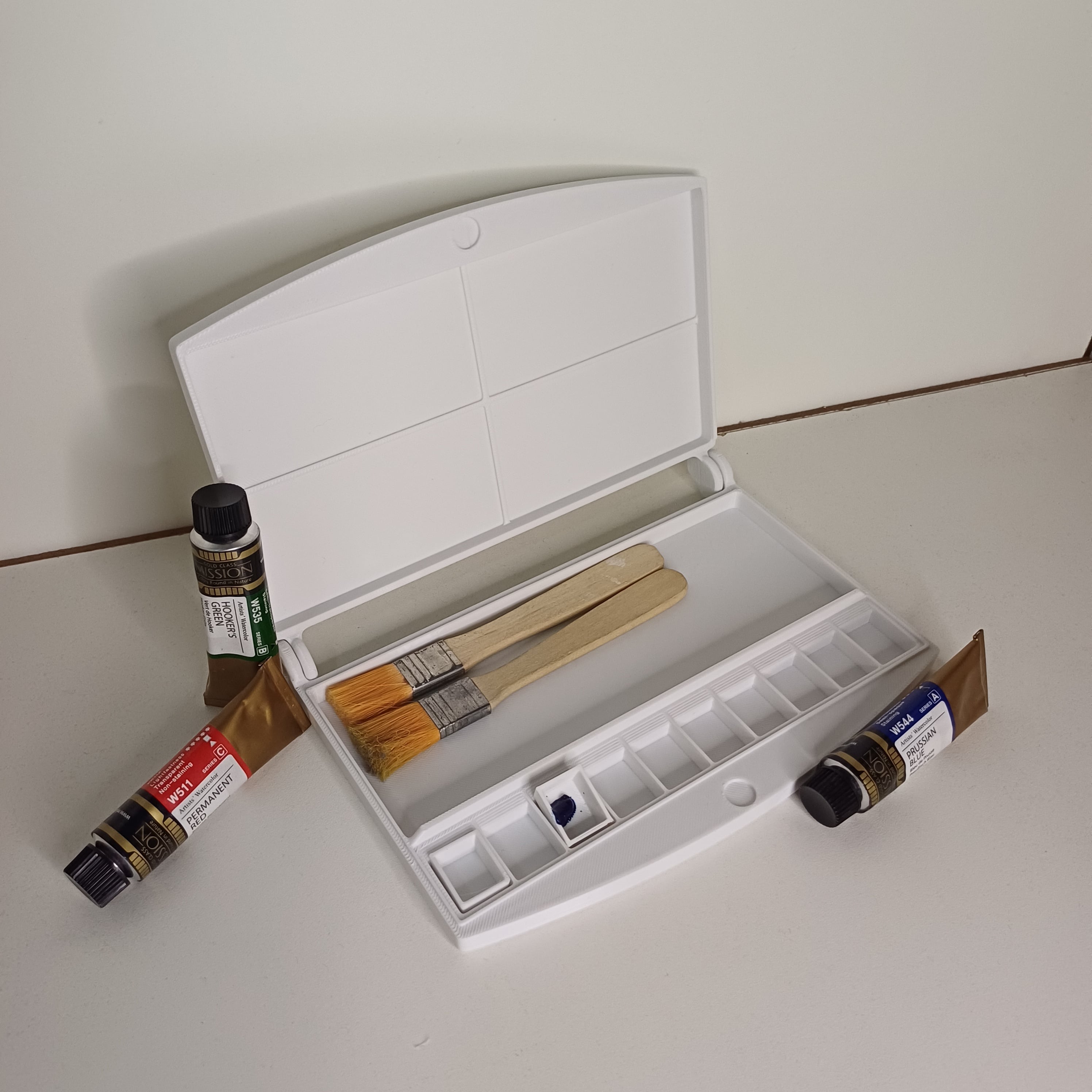 Watercolor Box 10u + Case 63mm x 178mm 3d model