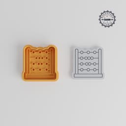 Abacus Shape Cutter & Stamp Set, Perfect for Cookies & Fondant, Includes 6 Pieces, Small/Medium/Large, Education & Classroom Tool PRODUCT_2898 3d model