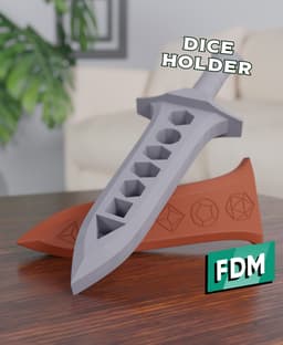 RPG - Sword Dice Holder 3d model
