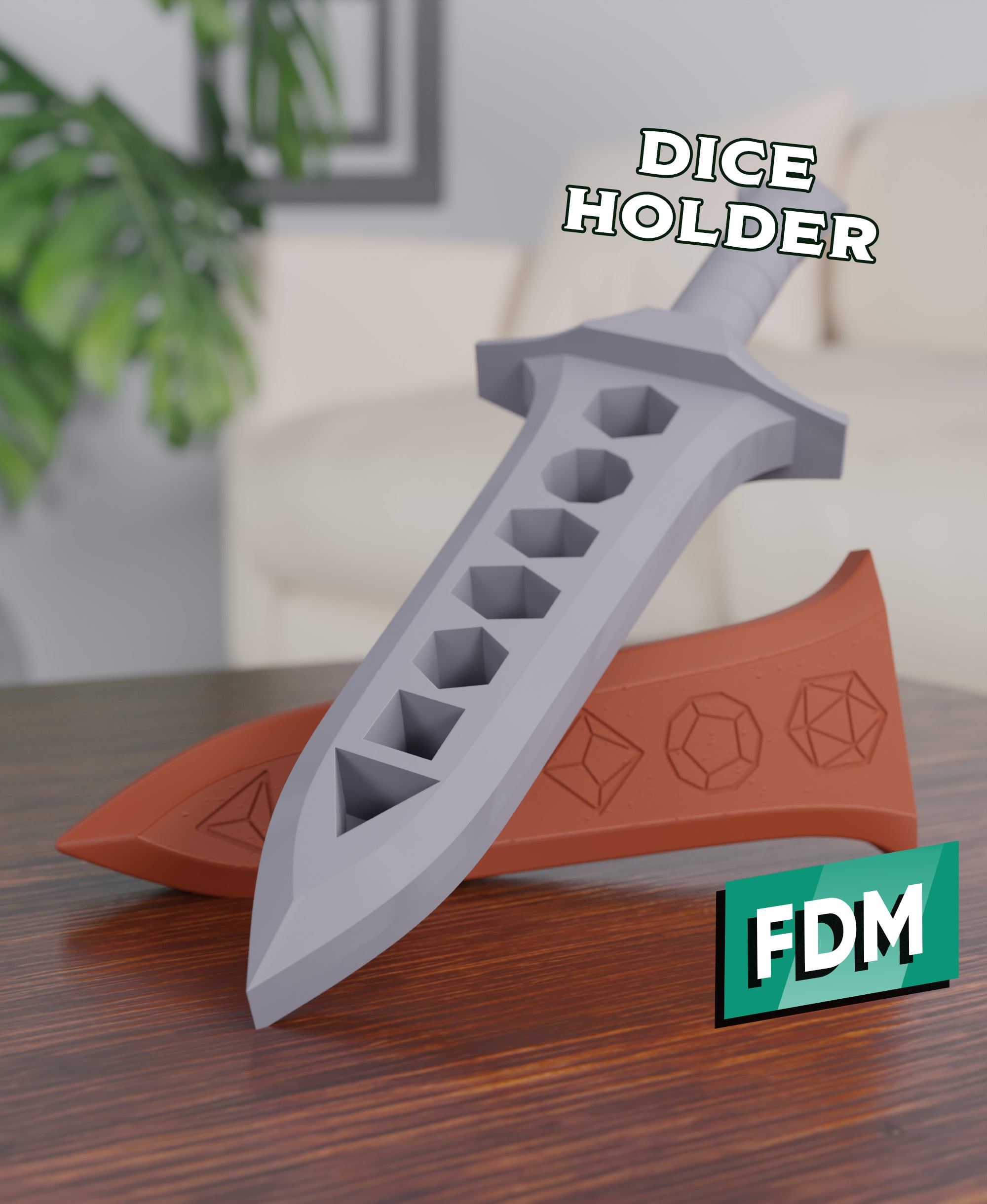 RPG - Sword Dice Holder 3d model