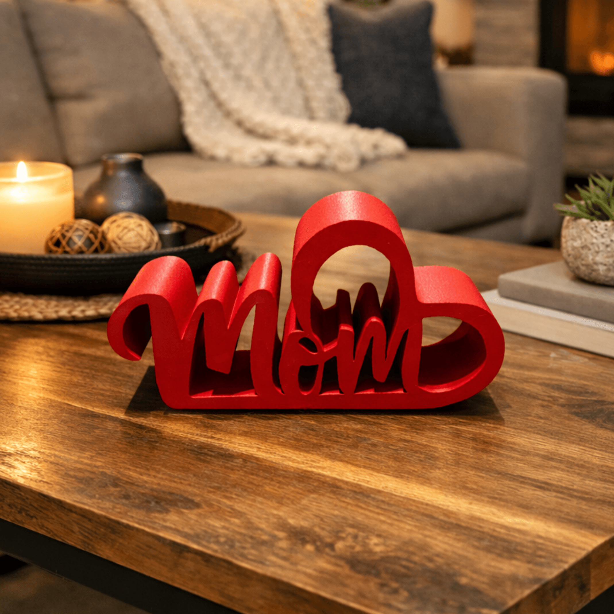 MOTHERSDAY STAND / MOM MELTED WITH HEART / MOTHERSDAY GIFT / PRESENT / GIFT 3d model