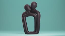 SOUL CONNECTION - Couple minimalist HomeDecor VALENTINE´S DAY 3d model