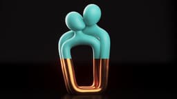 SOUL CONNECTION - Couple minimalist HomeDecor VALENTINE´S DAY 3d model