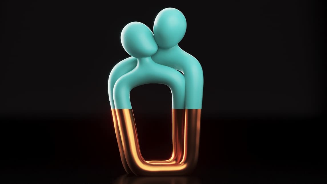 SOUL CONNECTION - Couple minimalist HomeDecor VALENTINE´S DAY 3d model