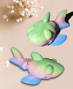 Cute flexi shark! Absolutely love this little model - printed in ERYONE watercolour filament 😍 3d model