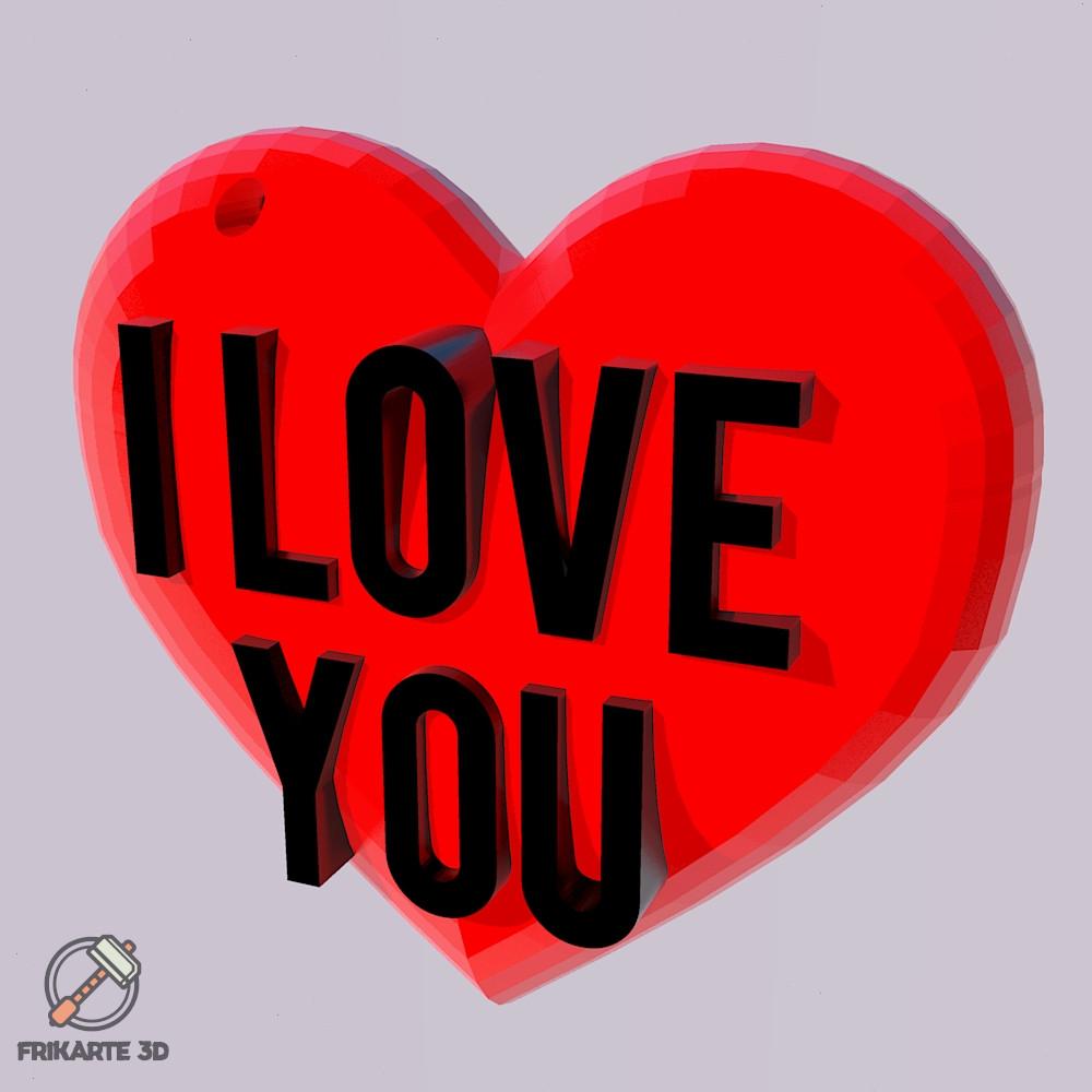 I Love You Heart Decoration 💖 3d model