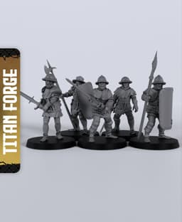 Men-at-Arms - With Free Dragon - 5e DnD Inspired for RPG and Wargamers 3d model
