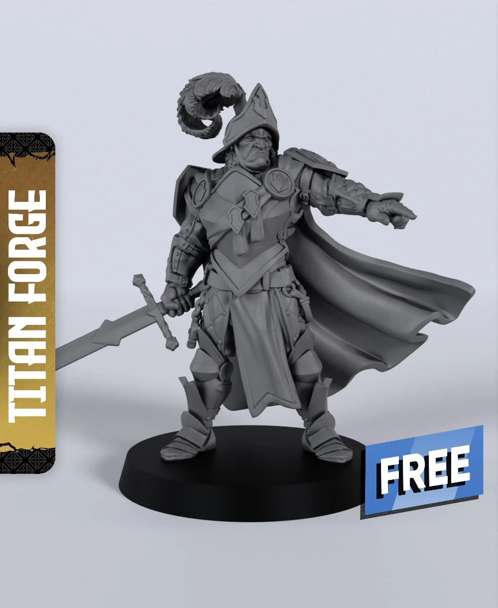 City Watch Sergeant - With Free Dragon - 5e DnD Inspired for RPG and Wargamers 3d model