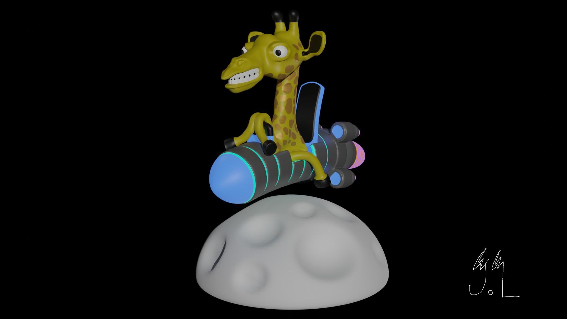 Spacecraft Giraffe 3d model