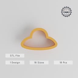 Sun Hat Shape Cutter Set, 18-Piece, 0.75"-5.00", Perfect for Cookies, Fondant & Clay PRODUCT_2731 3d model