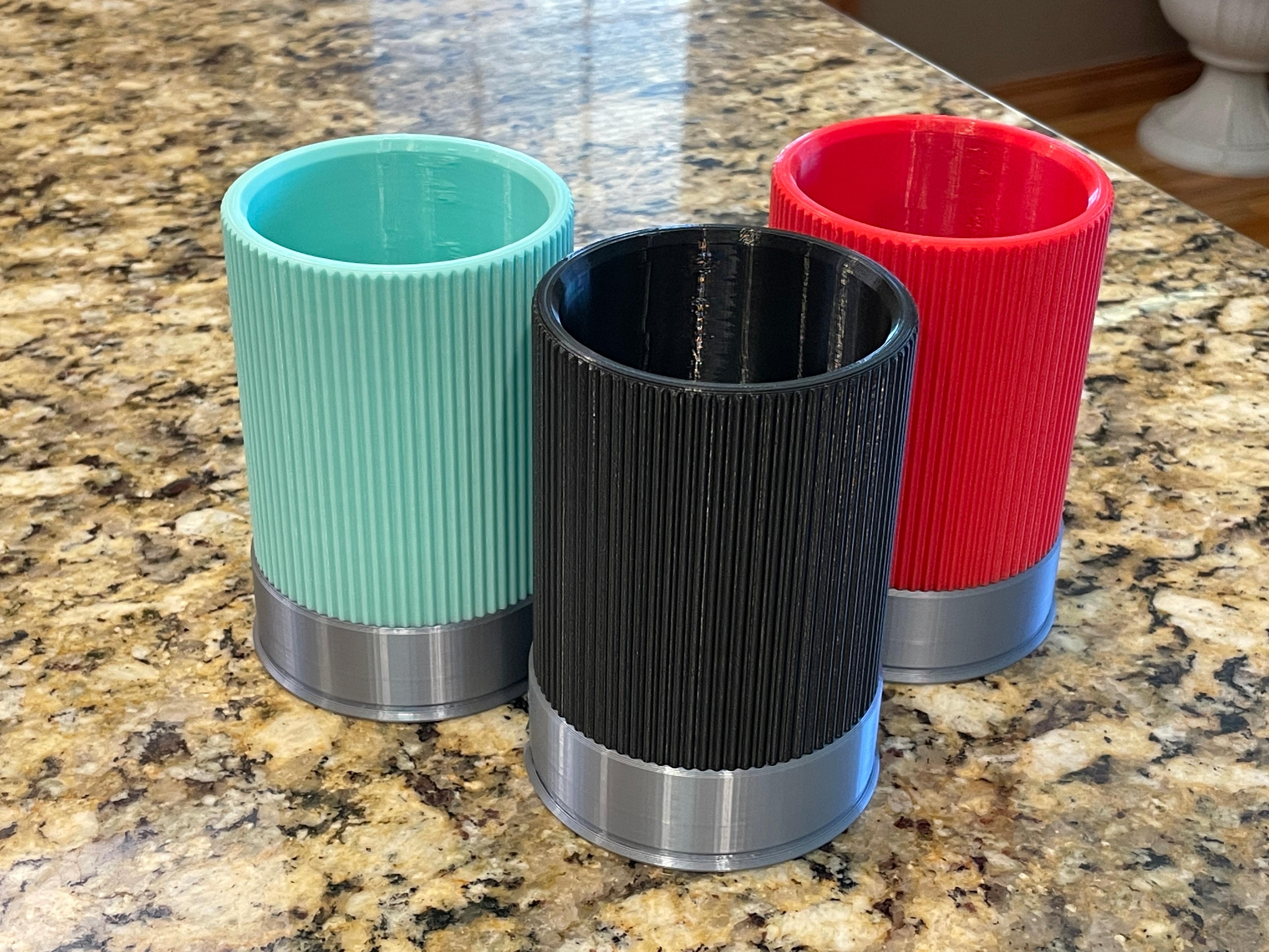 12oz Shot Shell Can Cup - Boom! - I might be obsessed with making these.  Two filament colors makes it really stand out. - 3d model