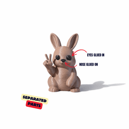 PEACE BUNNY / CUTE UNIQUE EASTER DECOR / DESK BUDDY / EASTER BUDDY 3d model