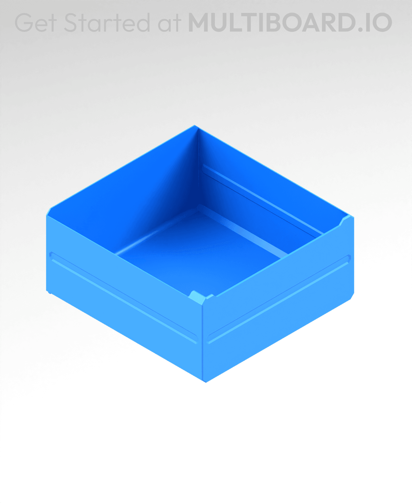 4x2x4 LU - Labelled - MultiBin Simple Drawer 3d model