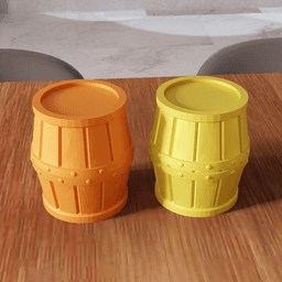 Wooden Barrel Storage Box Container 3d model