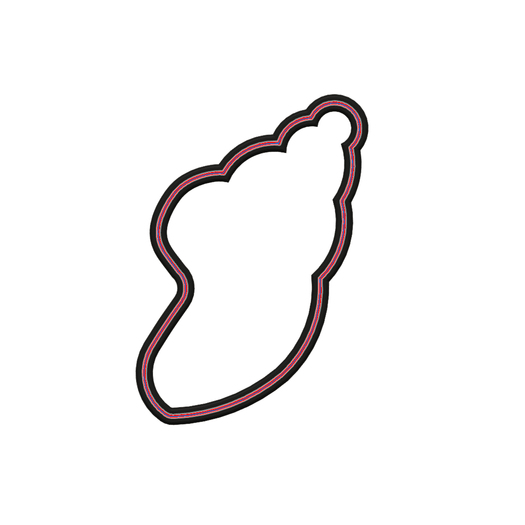 Conch Shell Cookie Cutter STL File - 4 inches 3d model