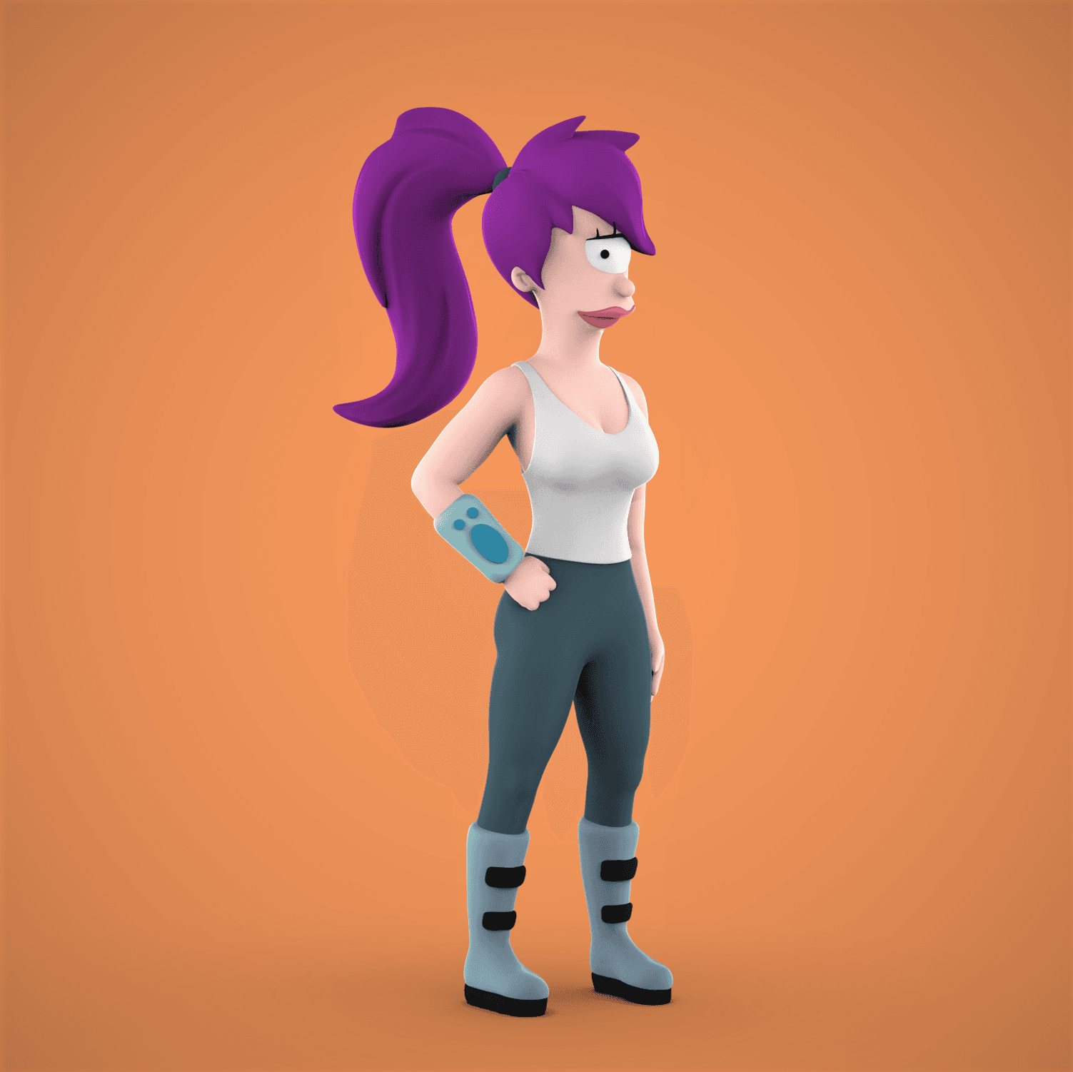 Captain Turanga Leela -Futurama 3d model