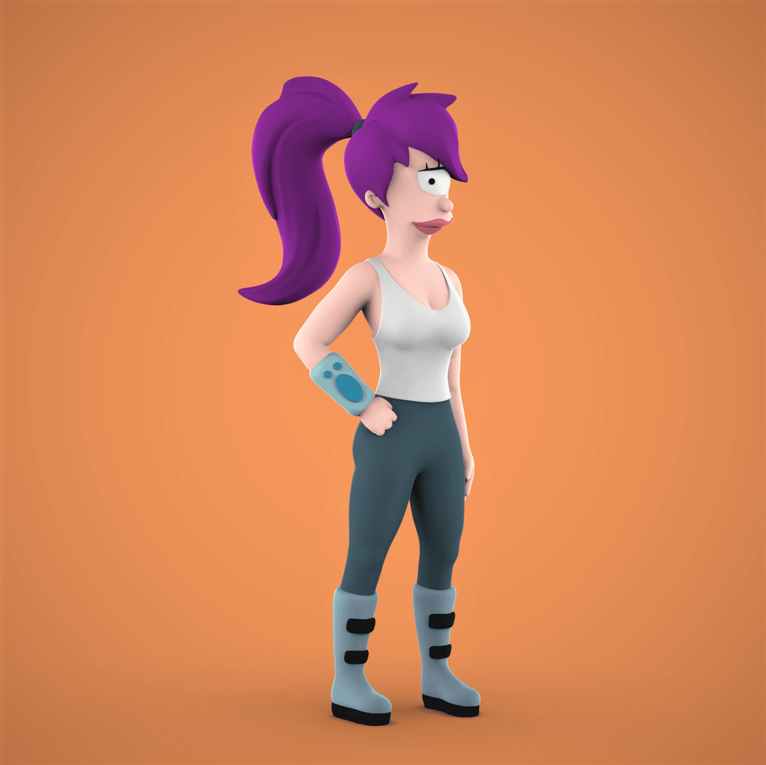 Captain Turanga Leela -Futurama 3d model