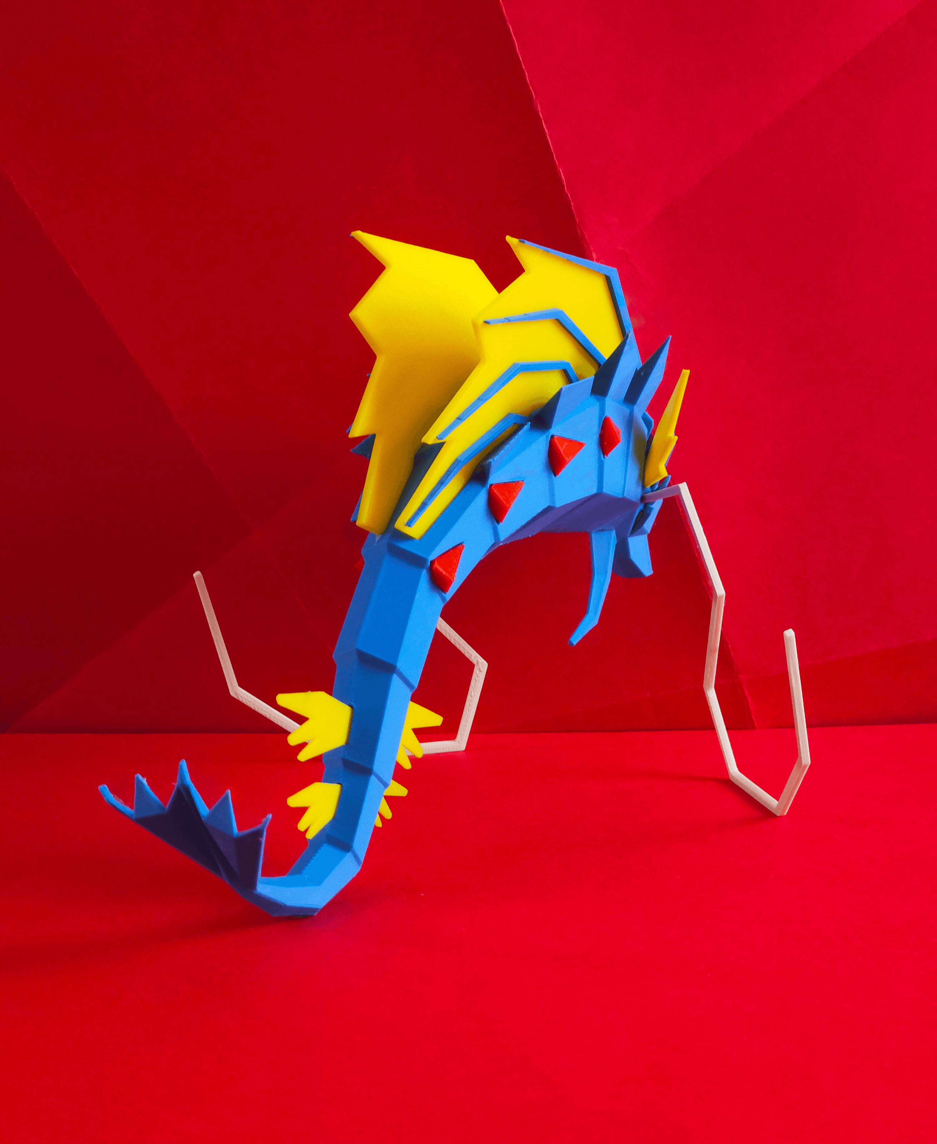 Mega Gyarados Low Poly Pokemon 3d model