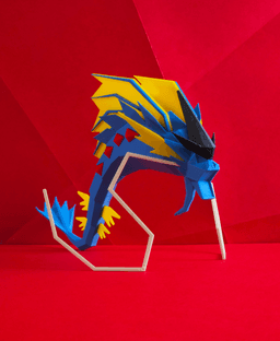 Mega Gyarados Low Poly Pokemon 3d model