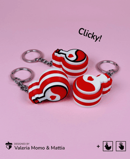 Love Potion Clickers! Clicky Toy San Valentine Keychain 3d model