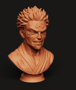 Anime Sorcerer Bust Multi-Color 3MF | Manga Statue | Bambu Ready 3d model