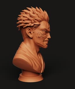 Anime Sorcerer Bust Multi-Color 3MF | Manga Statue | Bambu Ready 3d model