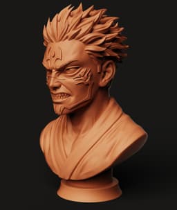 Anime Sorcerer Bust Multi-Color 3MF | Manga Statue | Bambu Ready 3d model